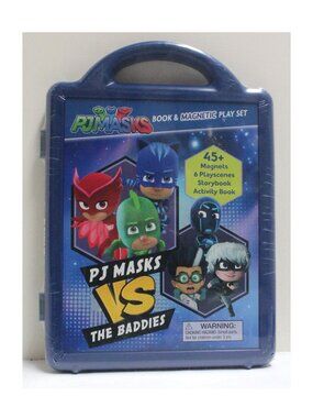 NWT PJ Masks vs The Baddies Book & Magnetic Play Set in Carry Case